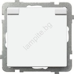 Ospel - Външна домашна розетка без рамка 230V SONATA IP44 бяла (OE0044)
