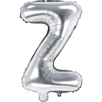 PartyDeco Балон от фолио Mini - Буква Z 35см сребърен