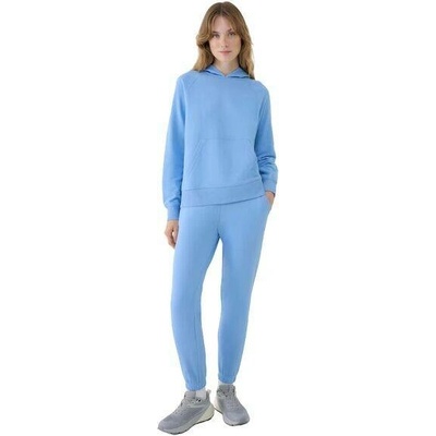 4F kalhoty z french terry z kolekce basic 4FWMM00TTROF1138 modrá baby blue