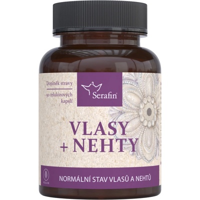Serafin byliny Vlasy + nehty přírodní kapsle 90 ks