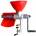 Kinghoff Мелачка за домати Kinghoff KH 2202, Чугун, Широк фланец, Семенен сепаратор, Сребрист/оранжев (9999KH2202)