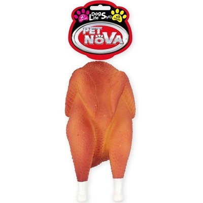 PET NOVA DOG LIFE STYLE Hračka Pečené kura 19 cm