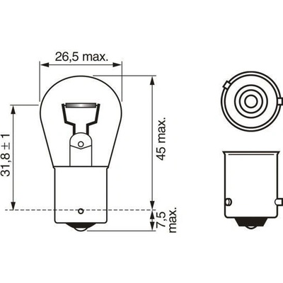 Bosch 1987301025 PY21W BAU15s 12V 21W