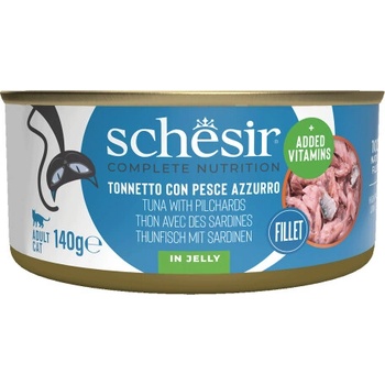 Schesir Cat C&B Wet Adult Tuniak so sardínkami v želé 140 g