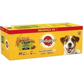 Pedigree Adult šťáva hovězí kuře krůta jehně 40 x 100 g