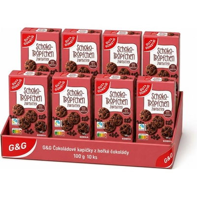 G&G Čokoládové kapičky hořká 10 x 100 g