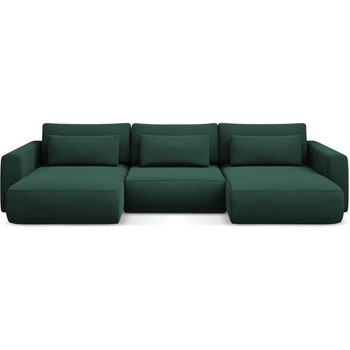 makamii Зелен разтегателен ъглов диван с място за съхранение (U форма) Kapua - Makamii (KAPUA_UF_24_P1_C1)