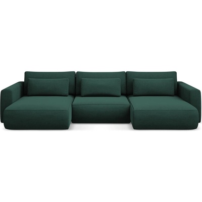 makamii Зелен разтегателен ъглов диван с място за съхранение (U форма) Kapua - Makamii (KAPUA_UF_24_P1_C1)