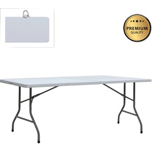 TopMebel Capri TopMebel сгъваема маса за конференции - куфар, цвят ледено бяло 240x76x74cm