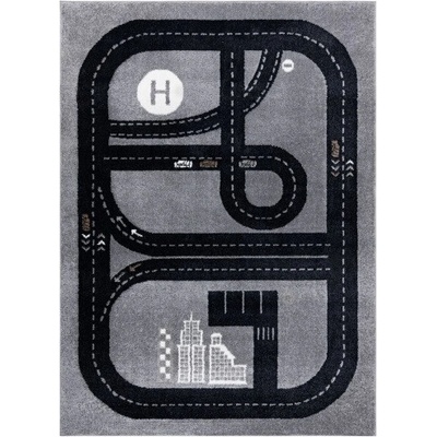 Dywany Łuszczów Fun Track grey Šedá