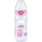 Nuk Шише First Choice NUK - Temperature control със силиконов биберон М, 6-18 месеца, PEPPA PIG, girl (old- 10741069)