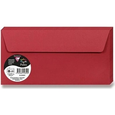Obálka CF-DL červená samolep. 120g (20ks)