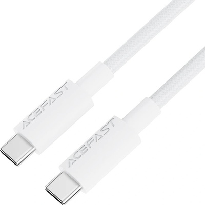Acefast C18-03 Type-C na Type-C rychlé nabíjení 60W 3A odolný proti ohybu nylonový oplet 1,2m bílý