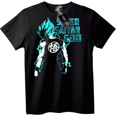 NOONEBRAND Тениска Супер Саян Бог - 2XL, Black