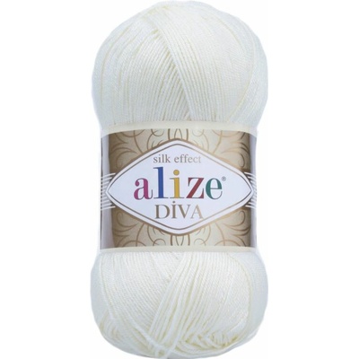 Alize příze Diva 1055 smetanově bílá