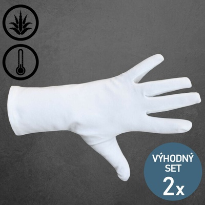 Knitva pánské bavlněné rukavice s Aloe Vera 2 páry bílé – Zbozi.Blesk.cz