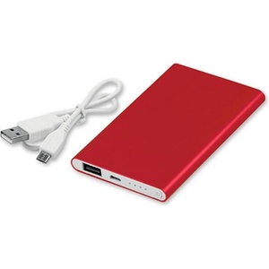Excursion Мобилна Батерия Flatfour, 4000 mAh, червена