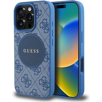 GUESS Калъф Guess 4G Circle Classic Logo MagSafe за iPhone 16 Pro Max - син