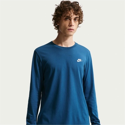 Nike Мъжка тениска Nike Sportswear Club Mens Long-Sleeve T-Shirt - Court Blue