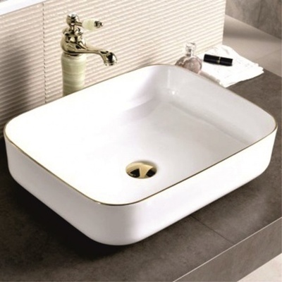 Inter Ceramic Порцеланов умивалник за плот icb 874 golden edge