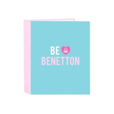 Benetton Папка с пръстени Benetton Unique Розов цвят тюркоаз A4 27 x 33 x 6 cm
