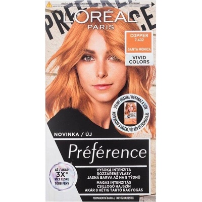 L'Oréal Paris Préférence Vivid Colors permanentná farba vlasov 7.432 Santa Monica 150 ml