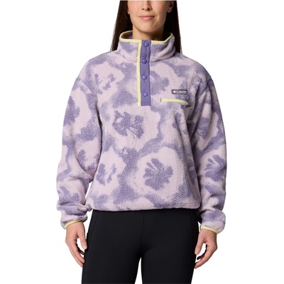 Columbia Дамски поларен пуловер Columbia Women's Helvetia II Printed Cropped Half Snap Fleece jumper - Stormwatch / Sprayflower (105-6166-1514)