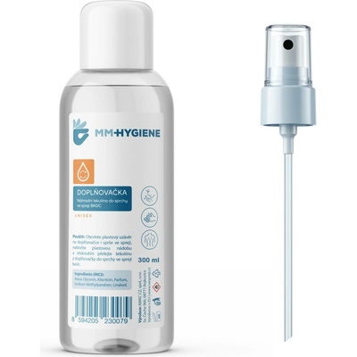 MM Hygiene doplňovačka náhradní tekutina do Sprchy ve spreji Basic 300 ml + rozprašovač