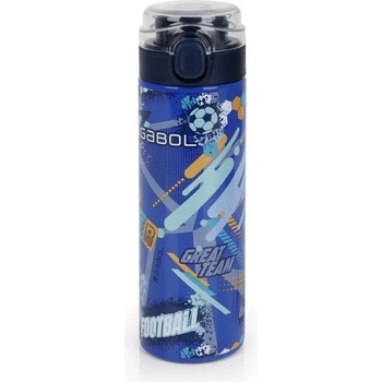 Gabol Бутилка за вода Gabol стоманена Crew - 600 мл. - Синя с принт