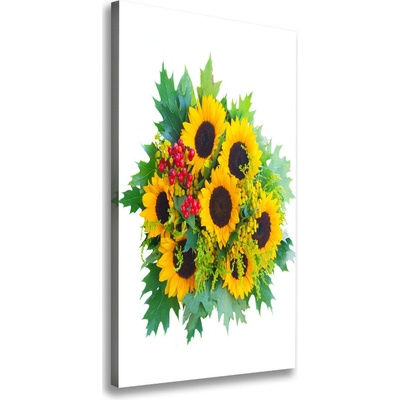 Vertikálny foto obraz na plátne Kytica slnečníkov 50x100 cm