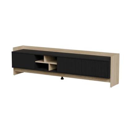 Cama MEBLE Cama RTV PORTO 3D шкаф 190x38x50 дъб/черен (PORTO 473500)