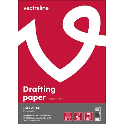 Vectra-Line Подложка за рисуване без дървесина VECTRALINE A/3 120 g 10 листа 01.02526 (01.02526)