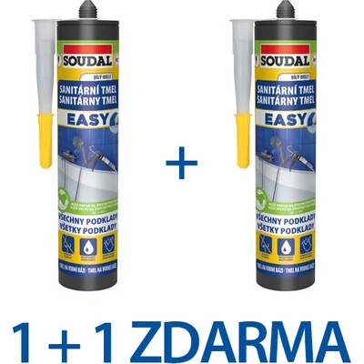Soudal EASY Sanitární tmel bílý 2 x 280 ml