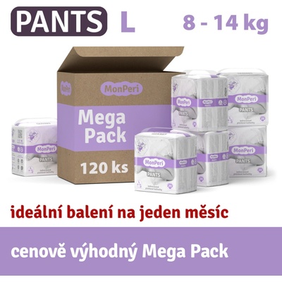 MonPeri Pants L 8-14 kg 4 120 ks