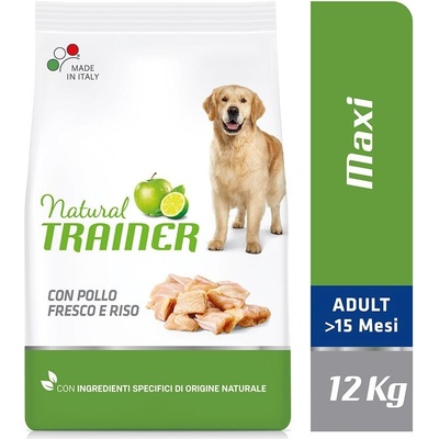 Natural Trainer Maxi Adult kuřecí a rýže 2 x 12 kg