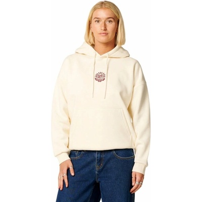 Rip Curl ICONS OF SURF RELAXED HOOD Bone/Dark Plum