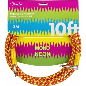 Fender MonoNeon Instrument Cable Orange 3 m Директен - Ъглов Инструментален кабел (0990810282)