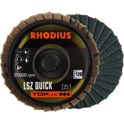 RHODIUS Brusný kotouč se zirkonovými lamelami LSZ QUICK 51 P120 TOPline 303933