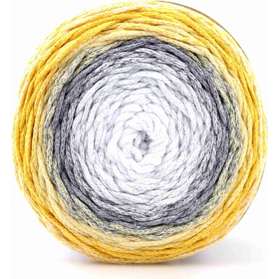 Chainy Cotton Cake ReTwisst 20 variace bílá, šedá, okrově žlutá