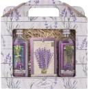 Bohemia Herbs Lavender sprchový gel 100 ml + olejová lázeň 100 ml + vonný sáček dárková sada