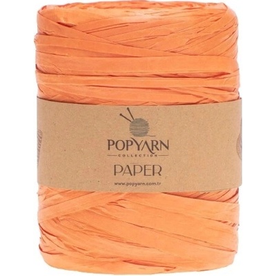 POPYARN Papírová příze Paper B506 - oranžová, 250g 360m