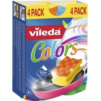 Vileda 149470 Pur Active Color Edition špongia stredná 3+1 ks