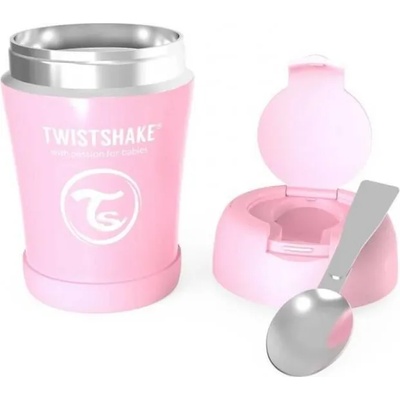 Twistshake Контейнер за храна от неръждаема стомана Twistshake 6+ месеца розов