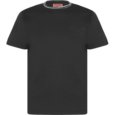 Missoni Тениска MISSONI Embroidered Logo T Shirt - Black S90NM
