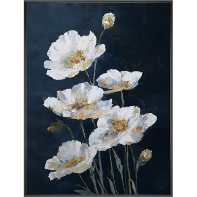 Styler White Poppies obraz modrá/tmavá