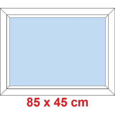 Soft Plastové okno 85x45 cm, FIX neotevíravé, Antracit struktura/bílá