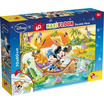 Lisciani Двулицев пъзел Lisciani - Mickey Mouse, 60 части (LI48205)