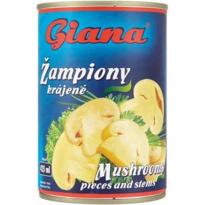 Giana Žampiony krájené v mírně slaném nálevu 425 ml 400 g – Zboží Mobilmania