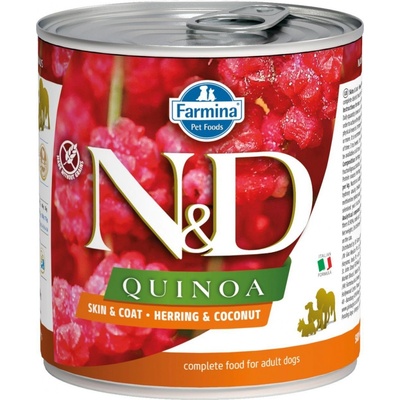 N&D Quinoa Dog Adult Skin & Coat Herring & Coconut 285 g