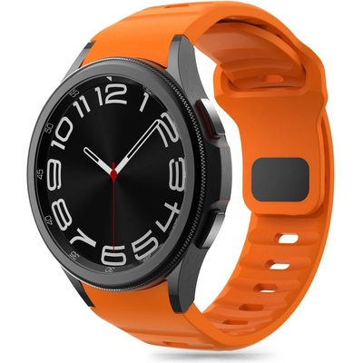 Силиконова каишка за часовник Samsung Galaxy Watch 4/5/5Pro/6/7/FE от Tech-Protect Silicone Line - Оранжев (5906302313594)